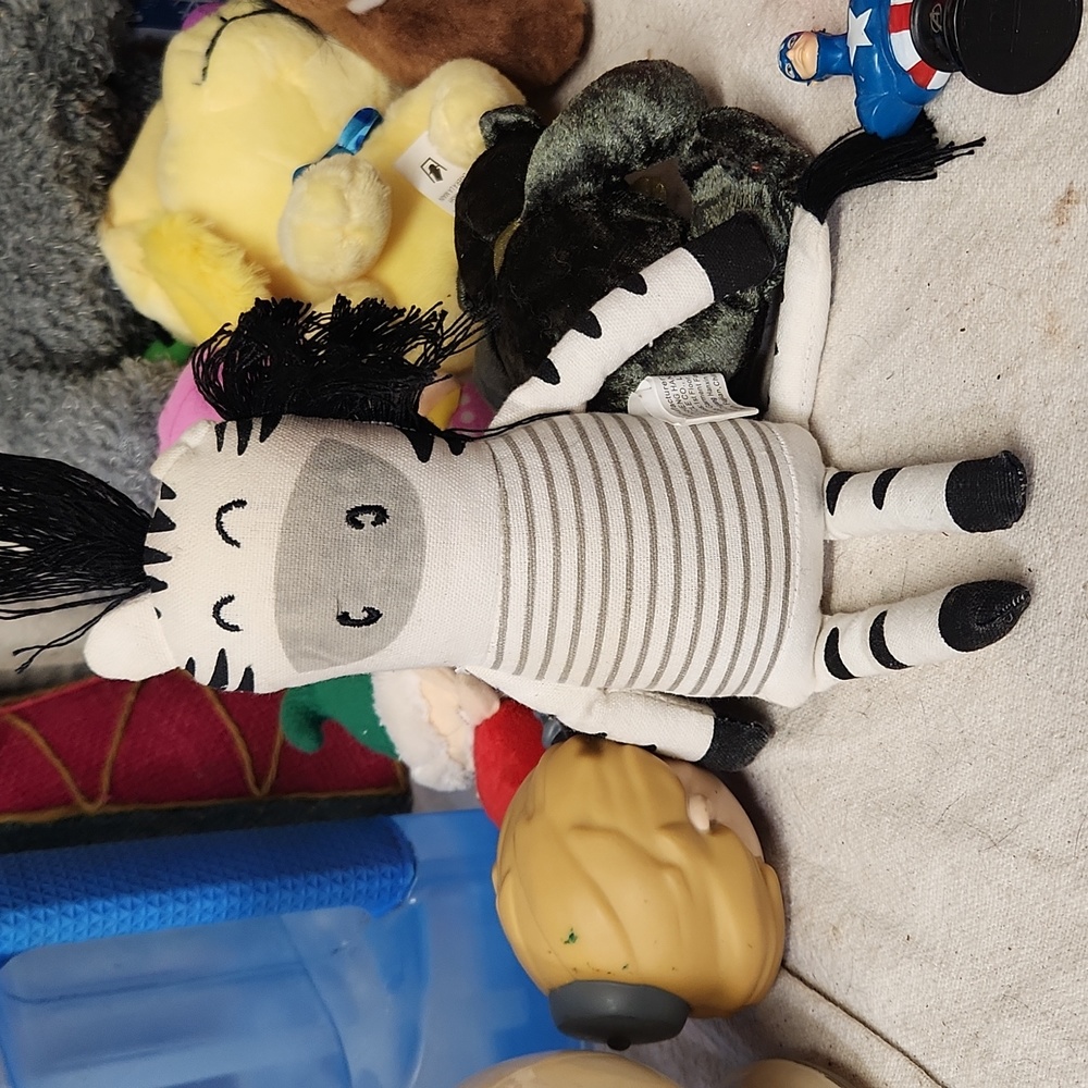 Vintage 2000 Target Linen Zebra Stuffed Animal Toy Y2K 10" Preowned